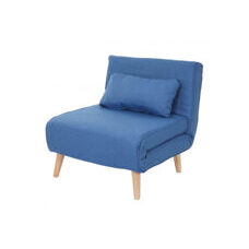 Sessel Schlafsofa Textil Blau