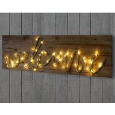 LED-Holzschild mit Beleuchtung ~ 28x88x3cm