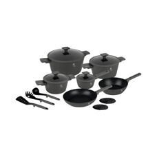 Berlinger Haus 15-teiliges Kochgeschirr-Set matt Anthracite Collection