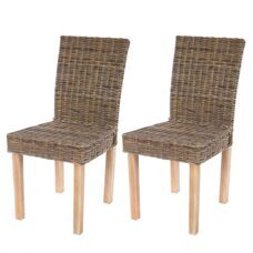 2x Esszimmerstuhl Littau Kubu-Rattan