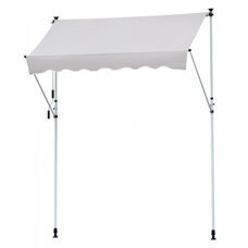 Balkonmarkise Sonnenstore Teleskop 300 x 120cm Grau