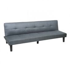 3er-Sofa, Schlafsofa, Schlaffunktion 195cm ~ Stoff/Textil, grau