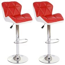 2x Barhocker Hamilton Retro ~ rot