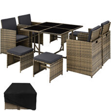 Rattan Sitzgruppe Bilbao 4+4+1 natur