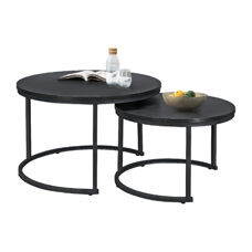 Couchtisch Christchurch 2er-Set Rund Schwarz