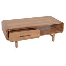 Couchtisch Wohnzimmertisch Akazie Massiv-Holz 44x125x60cm