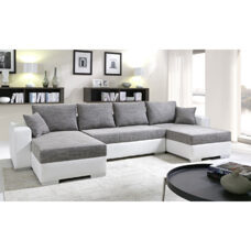 Ecksofa EROS grau weiss