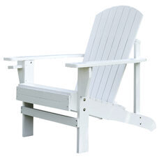 Gartenstuhl Adirondack Massivholz weiss