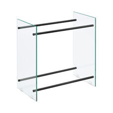 Kaminholzregal Glas Oshawa Brennholzregal 60x60x35 cm