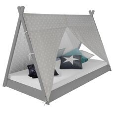 Kinderbett TIPI 90x200cm Grau