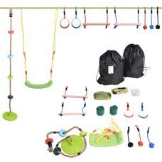 Ninja Slackline Set hängende Hindernisse für Kinder Klettergerüst