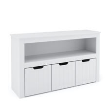 Regal mit Boxen Kinderzimmer 100 x 60 cm weiss