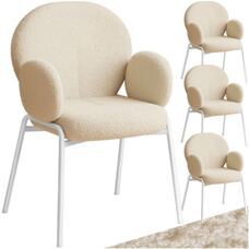 4er Set Stuhl Scandi creme