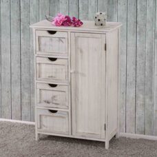 Shabby Chic Kommode 4 Schubladen ~ weiss