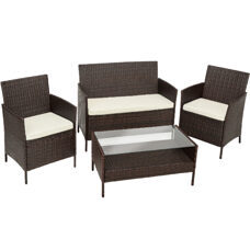 Rattan Sitzgruppe Madeira 3+1