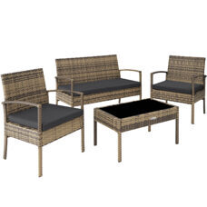 Rattan Sitzgruppe Sparta 3+1 natur