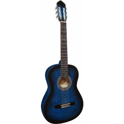 Klassische Gitarre 4/4 blau schattiert