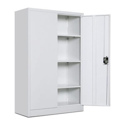 Aktenschrank mit 4 Böden weiss