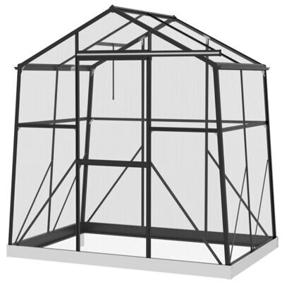 Gewächshaus Aluminium 131x192x203cm Treibhaus 2.51m²