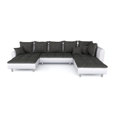 Ecksofa VEGAS anthrazit/weiss