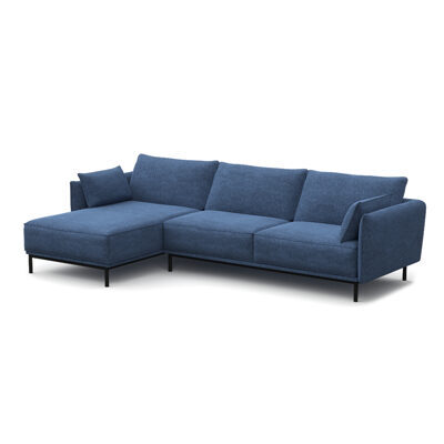 Ecksofa ELVIS links blau