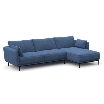 Ecksofa ELVIS rechts blau