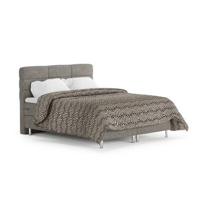 Boxspringbett MIDNIGHT grau 160 x 200 cm