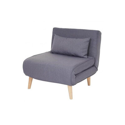 Sessel Schlafsofa Textil Hellgrau