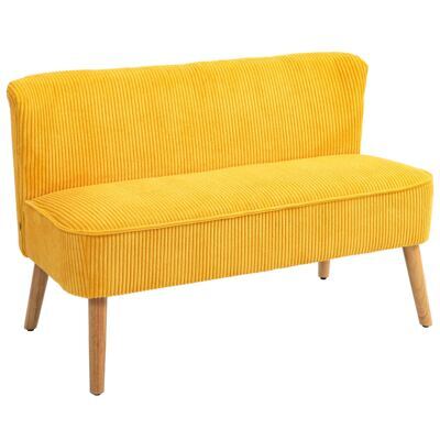 2-Sitzer Sofa 117x56.5x77cm Gelb