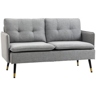 2-Sitzer Sofa Loveseat 139x68x76cm Grau