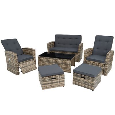 Rattan Lounge Bari - natur