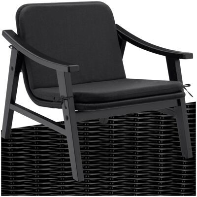 Rattan Stuhl Treviso schwarz