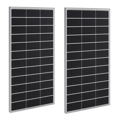 2x Solarpanel Monokristallin - 165W 18V für 12V Batterien Photovoltaik