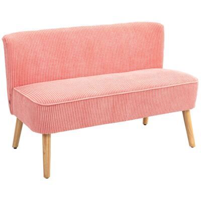 2-Sitzer Sofa 117x56.5x77cm Rosa