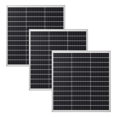 3x Solarpanel Monokristallin - 100W 18V für 12V Batterien Photovoltaik