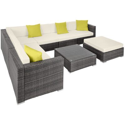 Rattan Loungeset Marbella - grau