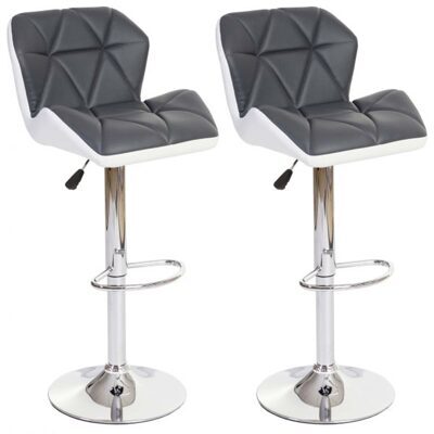 2x Barhocker Hamilton Retro ~ grau