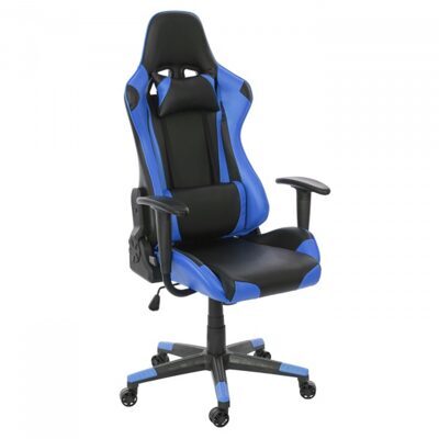 XXL Bürostuhl Racer Gamingstuhl 150kg belastbar schwarz blau