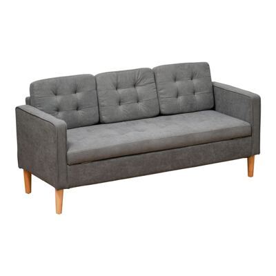 3-Sitzer Sofa mit Stauraum 166.5x62x82cm Grau