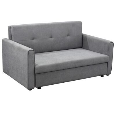 2-Sitzer Sofa Gästebett mit verstecktem Stauraum 152x101x81cm Grau