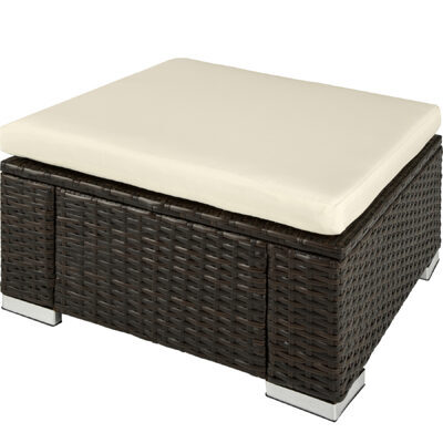 Rattan Sitzhocker braun gemischt