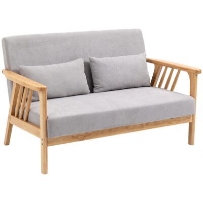 2-Sitzer Sofa Loveseat 130x75x78cm bis 200kg belastbar Grau