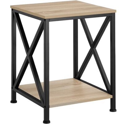 Beistelltisch Carlton 40,5x40,5x52,5cm Industrial hellbraun