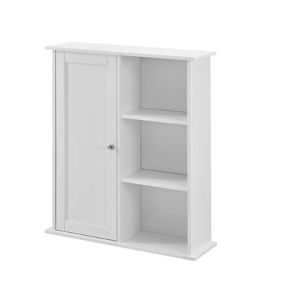 Badezimmerschrank Anderlecht 71x60x18 cm Regal mit Ablagen Weiss