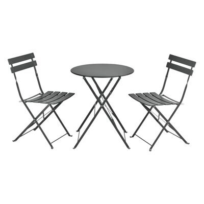 Bistro Set Caprile 3-tlg. Dunkelgrau