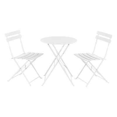 Bistro Set Caprile 3-tlg. Weiss