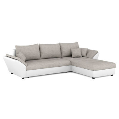 Ecksofa CAESAR weiss grau