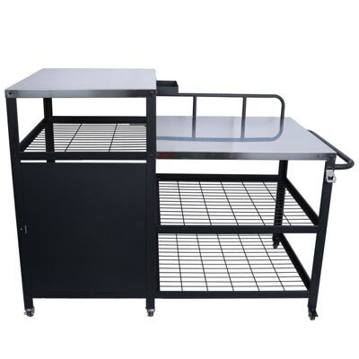 Grill Beistellltisch 135 x 70 x 107 cm schwarz