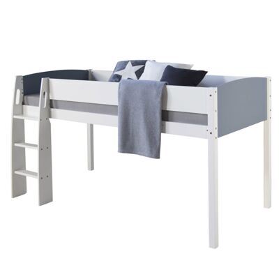 Hochbett Kinderbett Spielbett 90x200cm Weiss