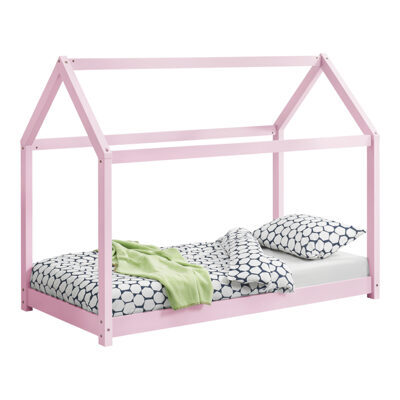 Kinderbett Netstal Haus 80x160 cm Rosa